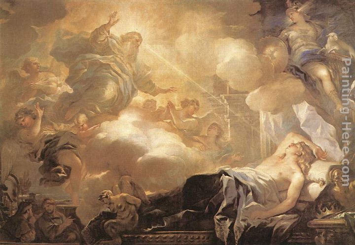 Dream of Solomon painting - Luca Giordano Dream of Solomon art painting